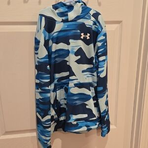 Under Armour Blue and White Camo Hoodie